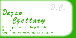 dezso czellary business card